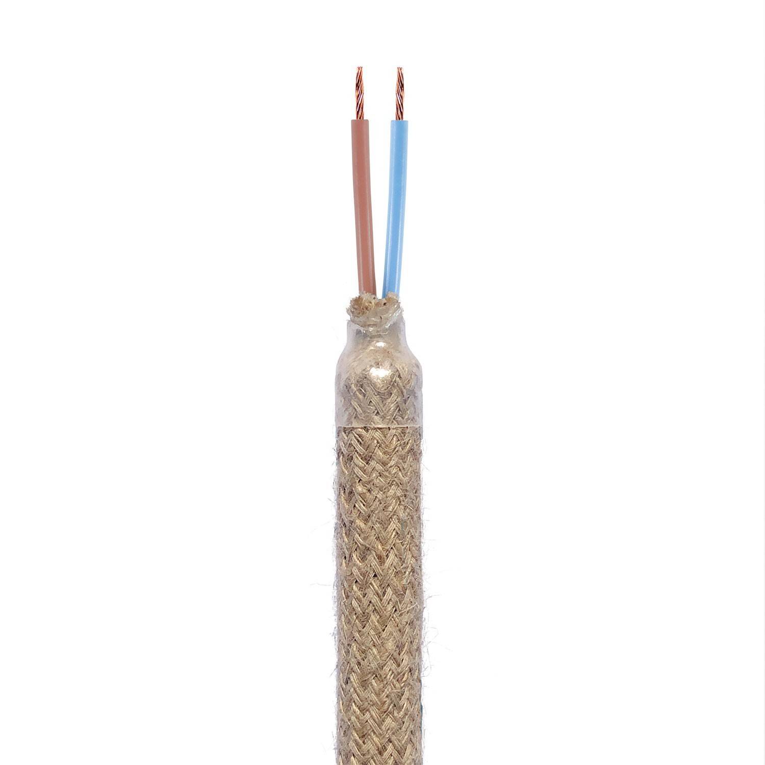 Creative Flex flexibele buis met RN06 neutrale jute stof en metalen eindstukken