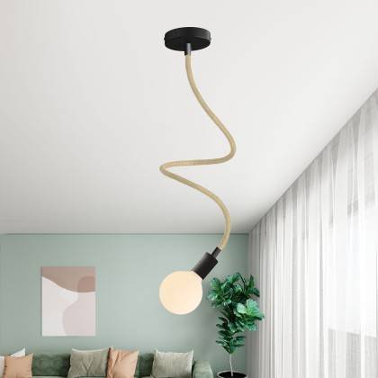 Creative Flex flexibele buis met RN06 neutrale jute stof en metalen eindstukken