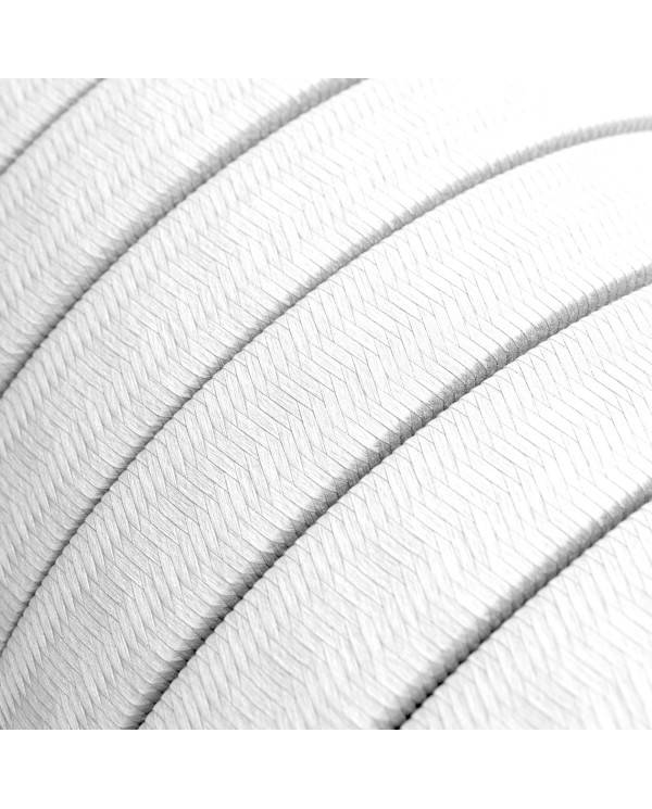 Cable eléctrico para guirnalda revestido en tejido Blanco CM01 - resistente a los rayos UV