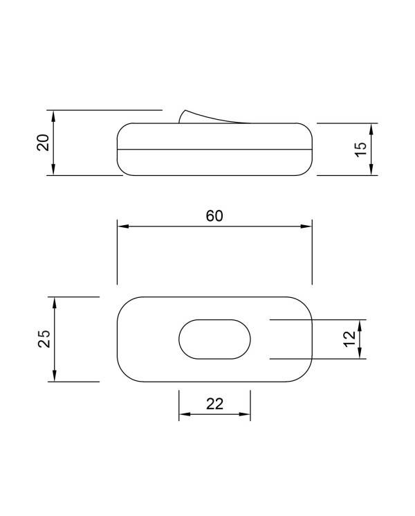 Inline single-pole switch Creative Switch beechwood colour