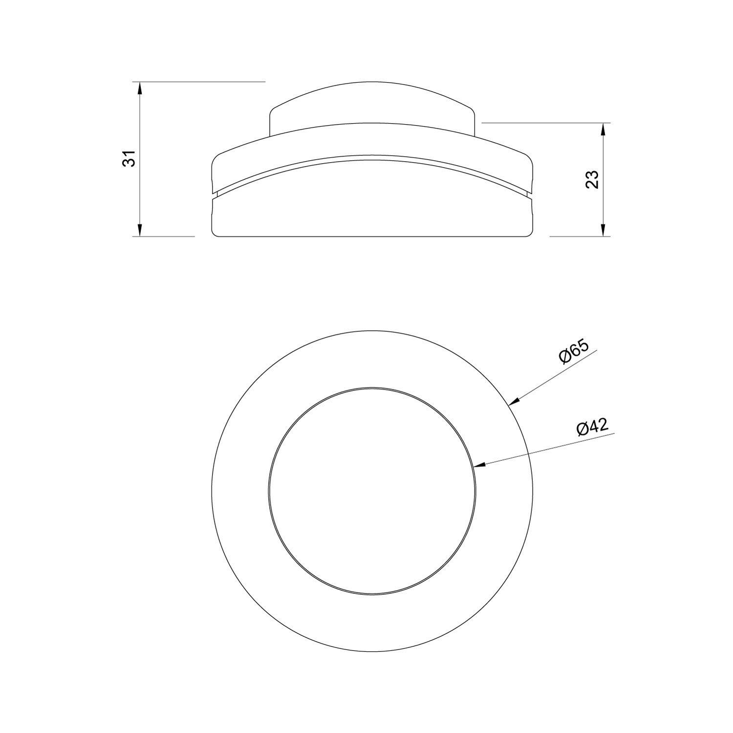 Interruptor de pé unipolar em linha Creative Switch branco