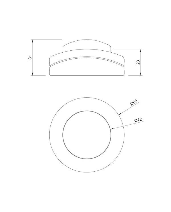 Interruptor de pé unipolar em linha Creative Switch branco