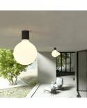 Applique with porcelain effect light bulb - IP44 Waterproof