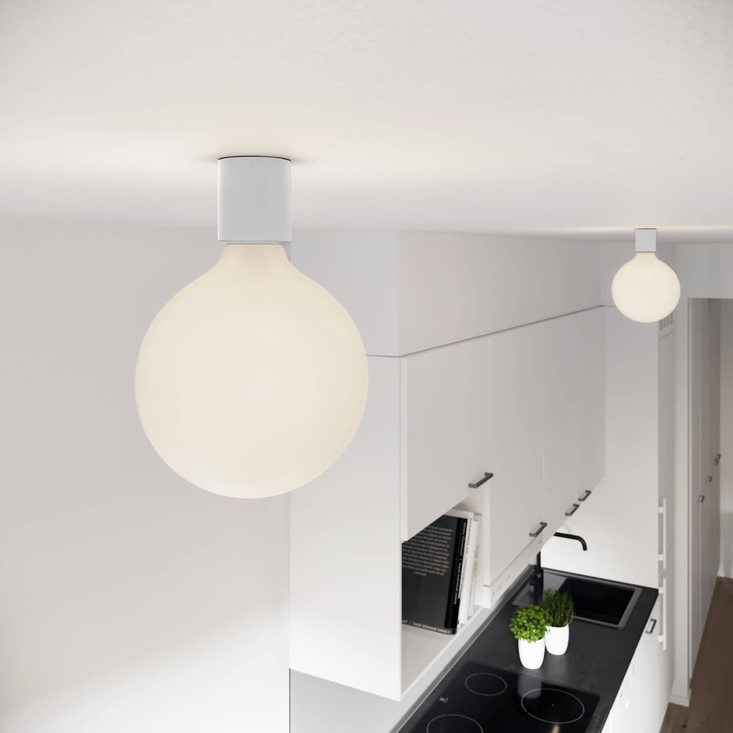 Lampa z porcelanową żarówką - waterproof IP44