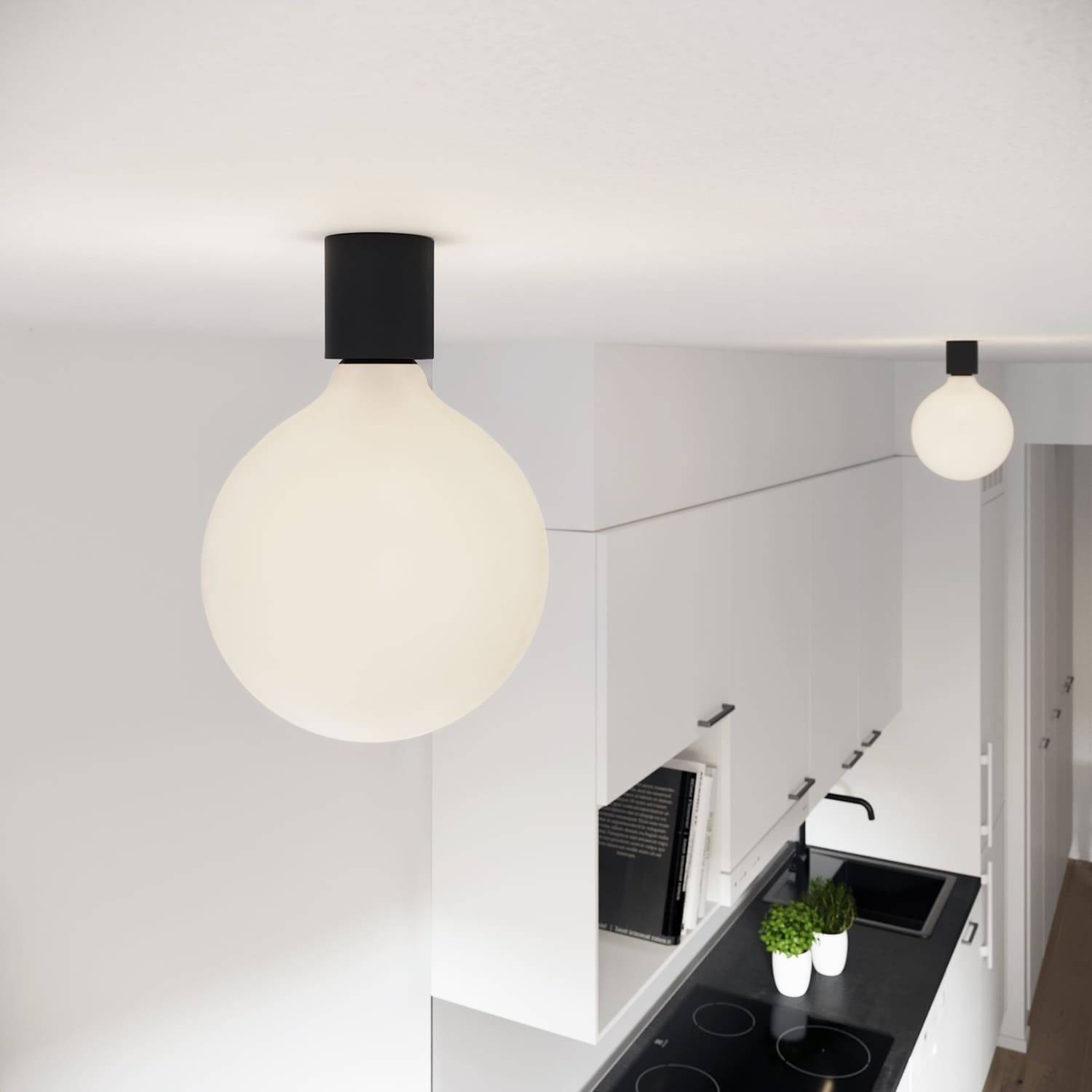 Lampa z porcelanową żarówką - waterproof IP44