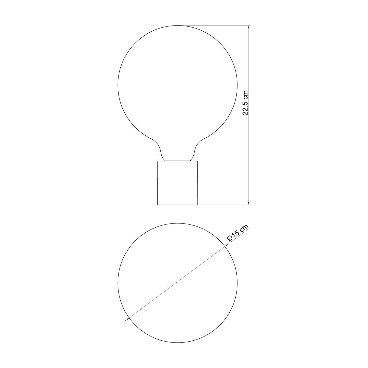 Lampa z porcelanową żarówką - waterproof IP44