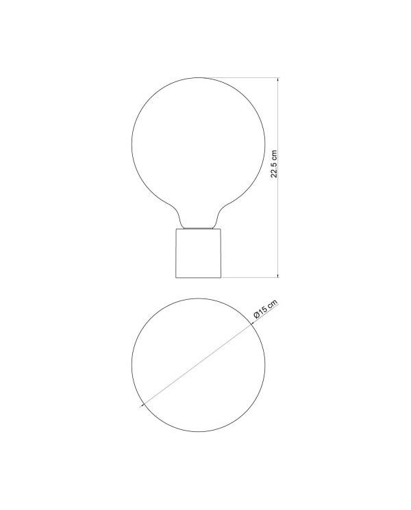 Lampa z porcelanową żarówką - waterproof IP44