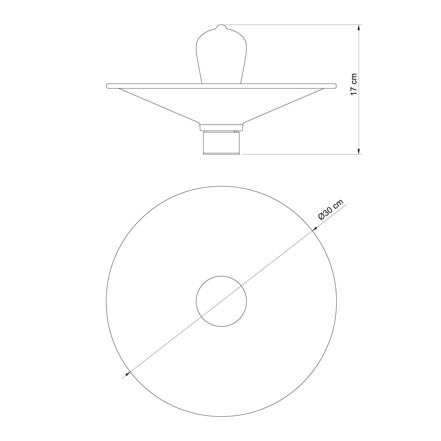 Candeeiro de teto com abajur de metal Swing - IP44 à prova de água