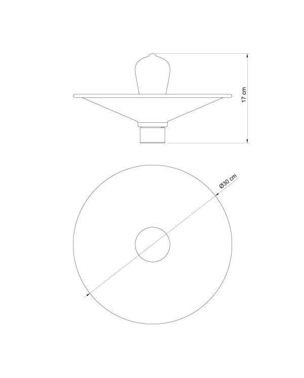 Deckenleuchte mit Metall-Lampenschirm Swing - Waterproof IP44