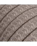 Electric cable for String Lights, covered by linen Brown fabric CN04 - UV resistant