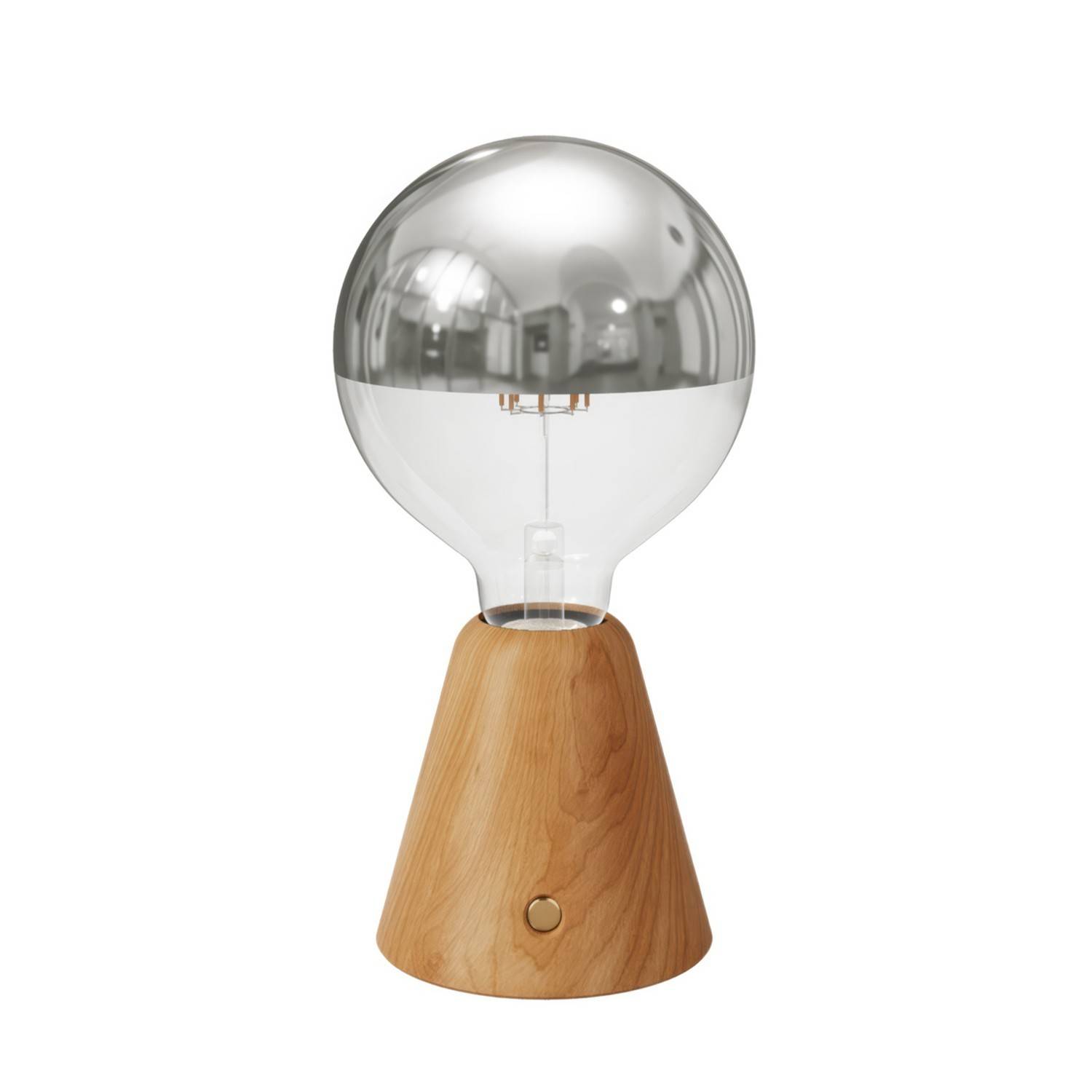 Draagbare en oplaadbare Cabless01 LED-lamp met zilveren Half Sphere lichtbron