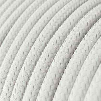 Cable eléctrico de silicona Ultra Soft recubierto de tejido Blanco Puro brillante - RM01 redondo 2x0.75mm