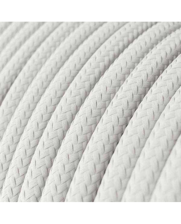 Cable eléctrico de silicona Ultra Soft recubierto de tejido Blanco Puro brillante - RM01 redondo 2x0.75mm