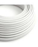 Ultra Soft silicone electric cable with Glossy Optical White fabric lining - RM01 round 2x0,75 mm