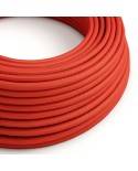 Ultra Soft silicone electric cable with Glossy Fire Red fabric lining - RM09 round 2x0,75 mm