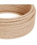 Ultra Soft - elkabel i silikon täckt med Naturligt Jute - RN06 rund 2x0,75 mm