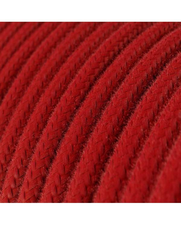 Ultra Soft silicone electric cable with Fire Red cotton lining - RC35 round 2x0,75 mm