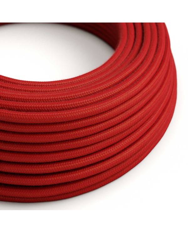 Cable eléctrico de silicona Ultra Soft recubierto de algodón Rojo Fuego - RC35 redondo 2x0.75mm