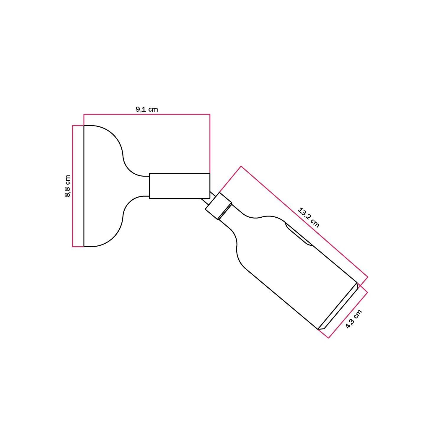 Lámpara Fermaluce de silicona con articulación y con interruptor incorporado