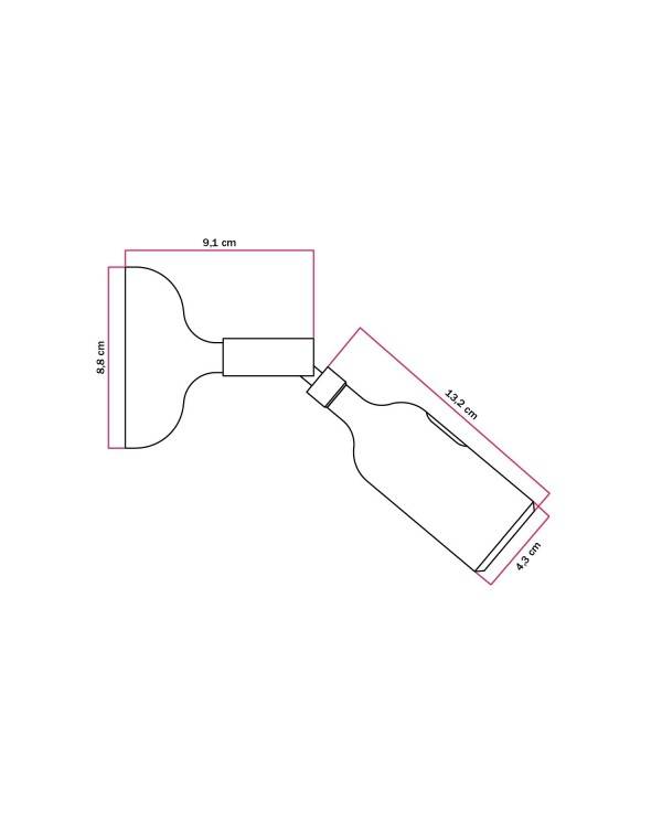 Silikónová lampa Fermaluce s kĺbom a integrovaným vypínačom