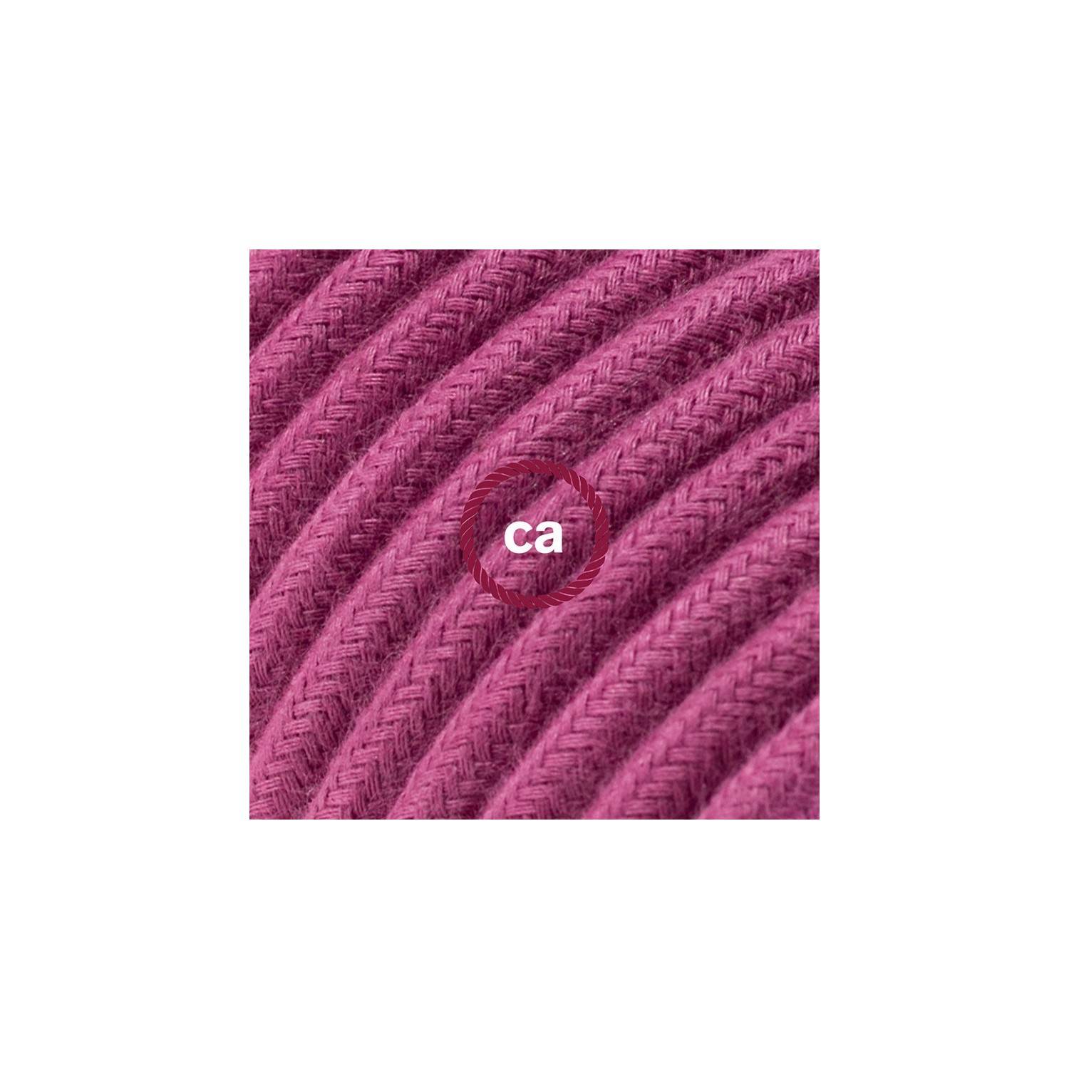 Alargador eléctrico con cable textil RC32 Algodón Rojo Violeta 2P 10A Made in Italy.