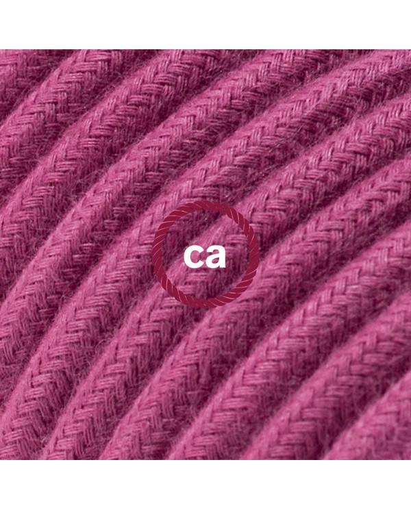 Alargador eléctrico con cable textil RC32 Algodón Rojo Violeta 2P 10A Made in Italy.