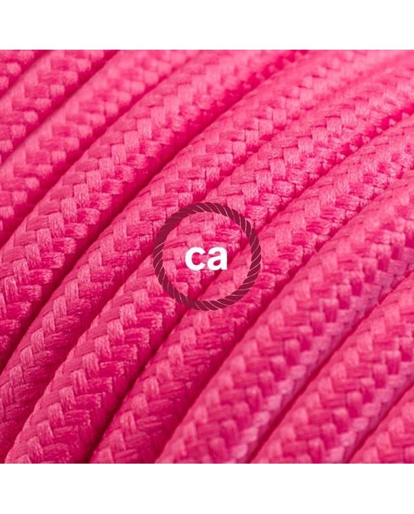 Fuchsia Rayon fabric RM08 2P 10A Extension cable Made in Italy