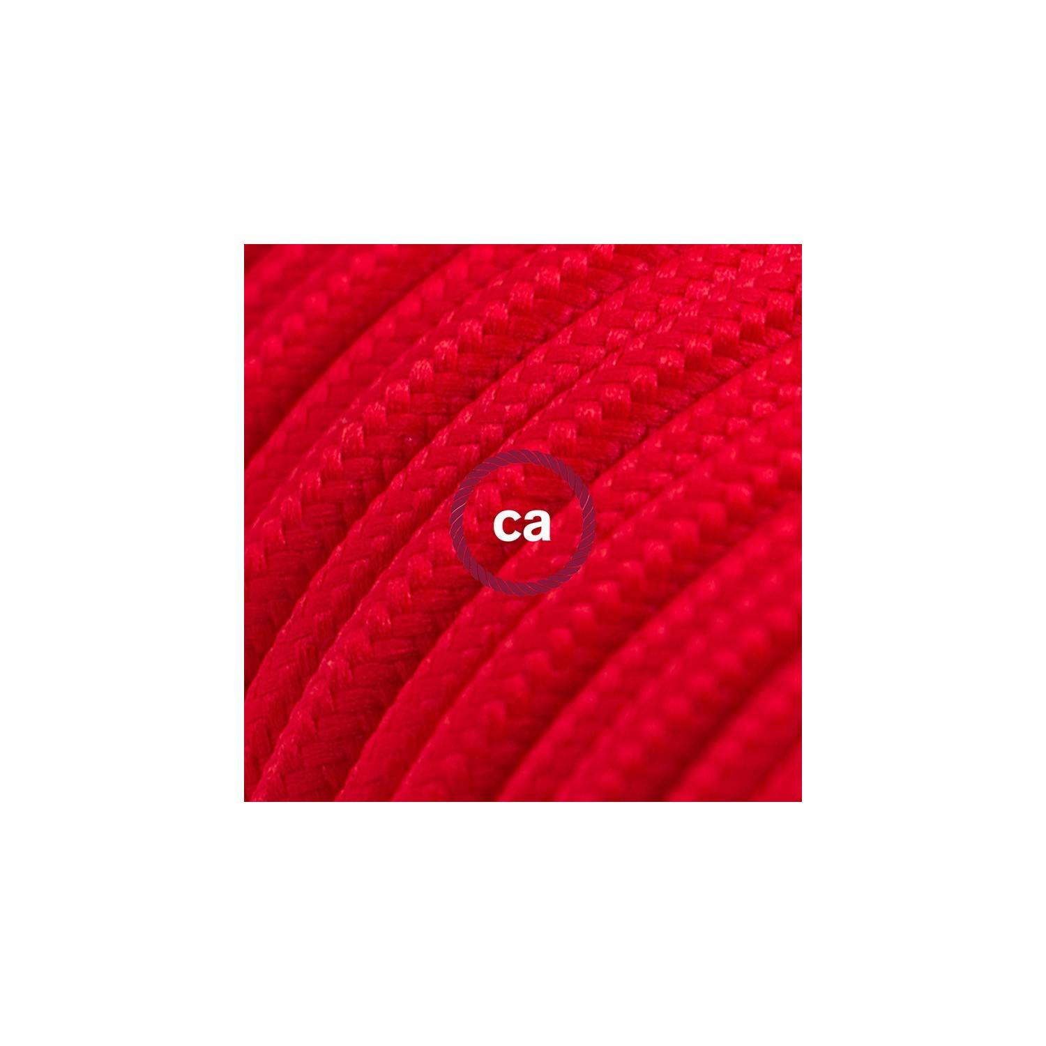 Red Rayon fabric RM09 2P 10A Extension cable Made in Italy