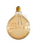 Lâmpada LED Golden para suspensão - Globo G125 Filamento Único “Love” - 5W E27 Decorativa Vintage 2000K