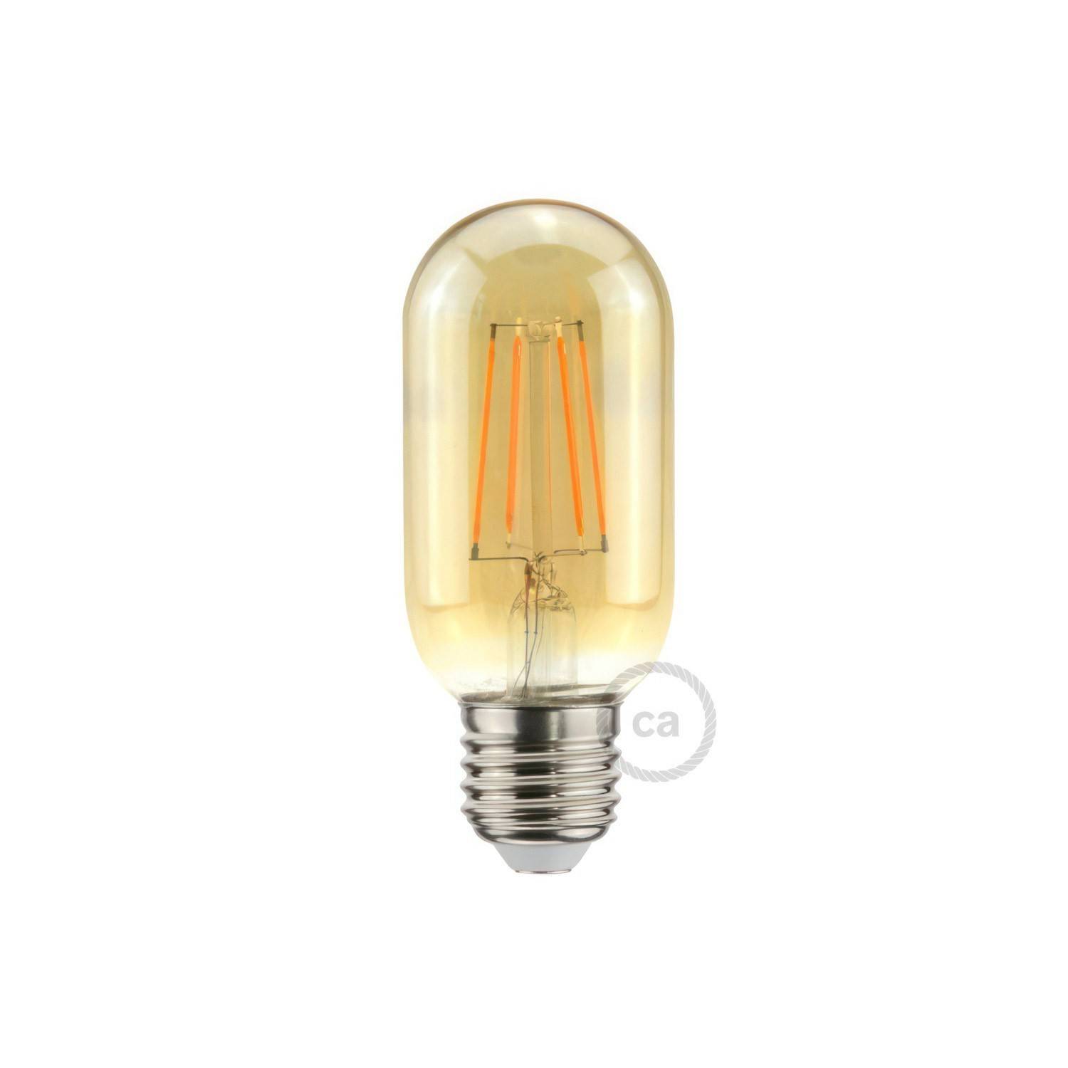 Bombilla LED Dorada Valvula T45 5W 360Lm E27 2000K Regulable