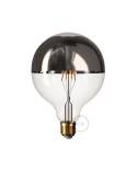 Bombilla LED Globo G125 media esfera plata 7W 750Lm E27 2700K Regulable