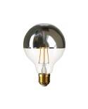 Silver Half Sphere Globe G95 LED Light Bulb 7W 730Lm E27 2700K Dimmable