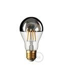 Silver Half Sphere Drop A60 LED Light Bulb 7W 660Lm E27 2700K Dimmable