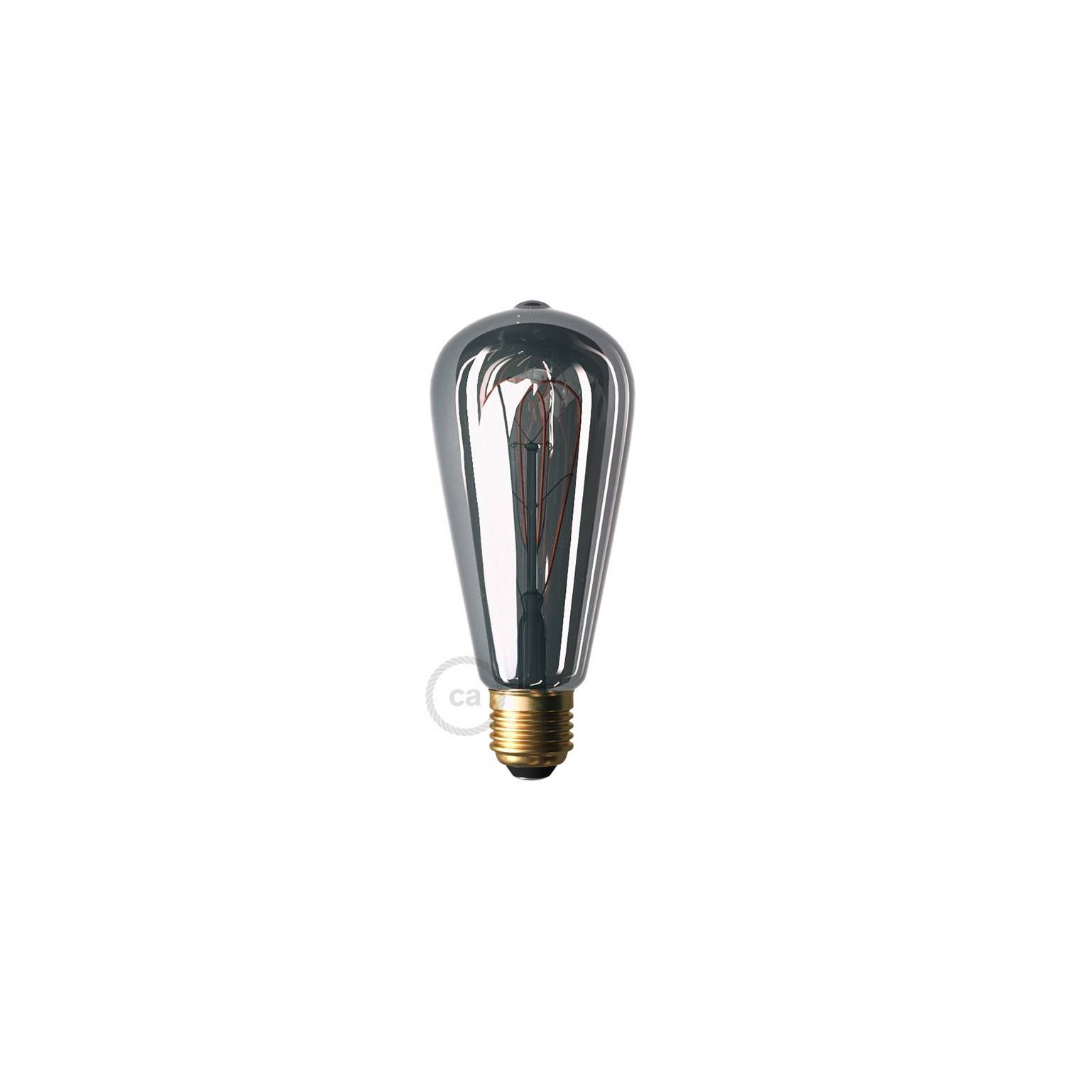 Bombilla LED Smoky Edison ST64 Filamento Curvado Doble Loop 5W 160Lm E27 1800K Regulable