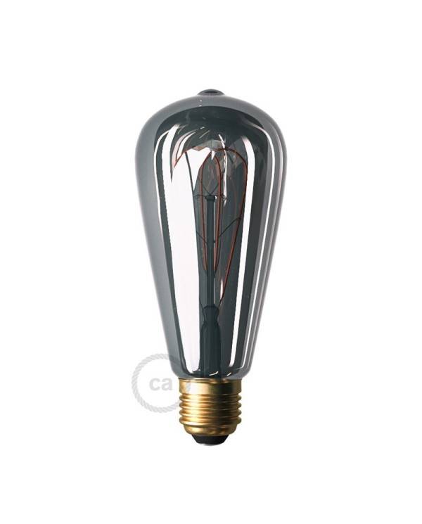 Bombilla LED Smoky Edison ST64 Filamento Curvado Doble Loop 5W 160Lm E27 1800K Regulable