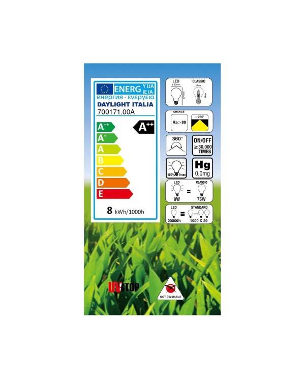 Lâmpada LED Gota A60 Opalina 8W E27 4000K