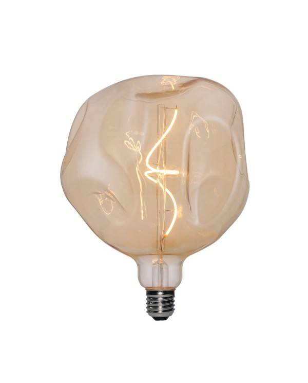 LED Gold Bumped Žarulja Globe G180 spiralna žarna nit 5W E27 Dimabilna ( s prigušivanjem svjetla ) 1800K