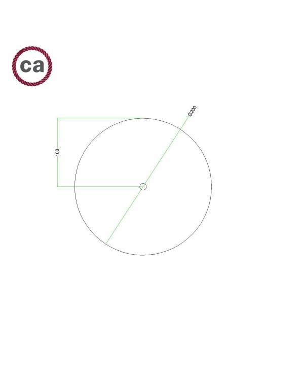 Komplett 200mm takkopp Rose-One System rund - 1hål och 4 hål i sidled