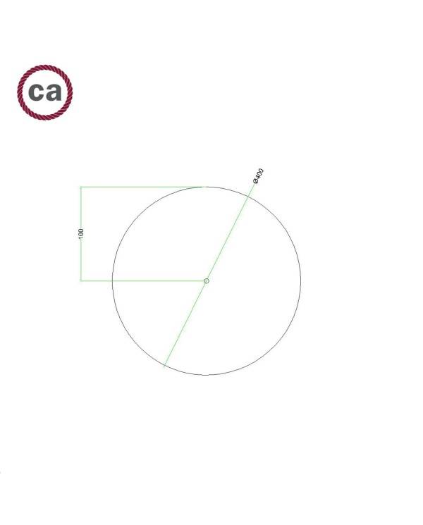 Roza XXL Round-One cu 1 orificiu central și 4 orificii laterale, diametru de 400 mm