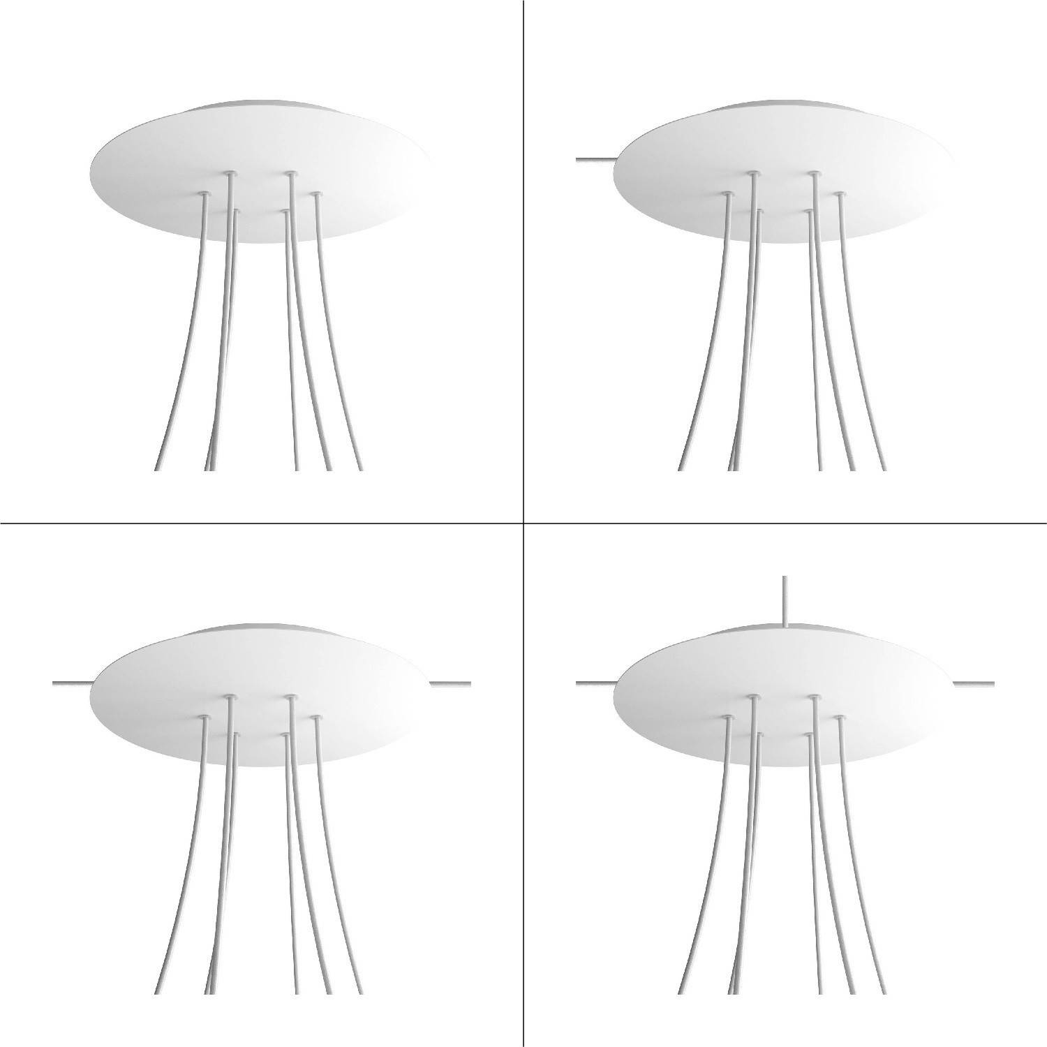 Roza rotundă de dimensiuni XXL cu un orificiu central și 4 orificii laterale, diametrul de 400 mm.