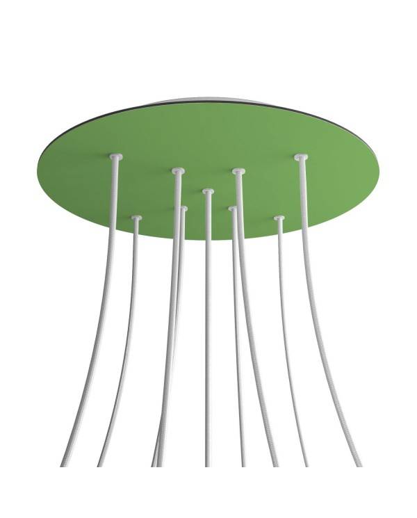 Komplett 400mm takkopp Rose-One System rund - 9 hål (kryss form) och 4 hål i sidled