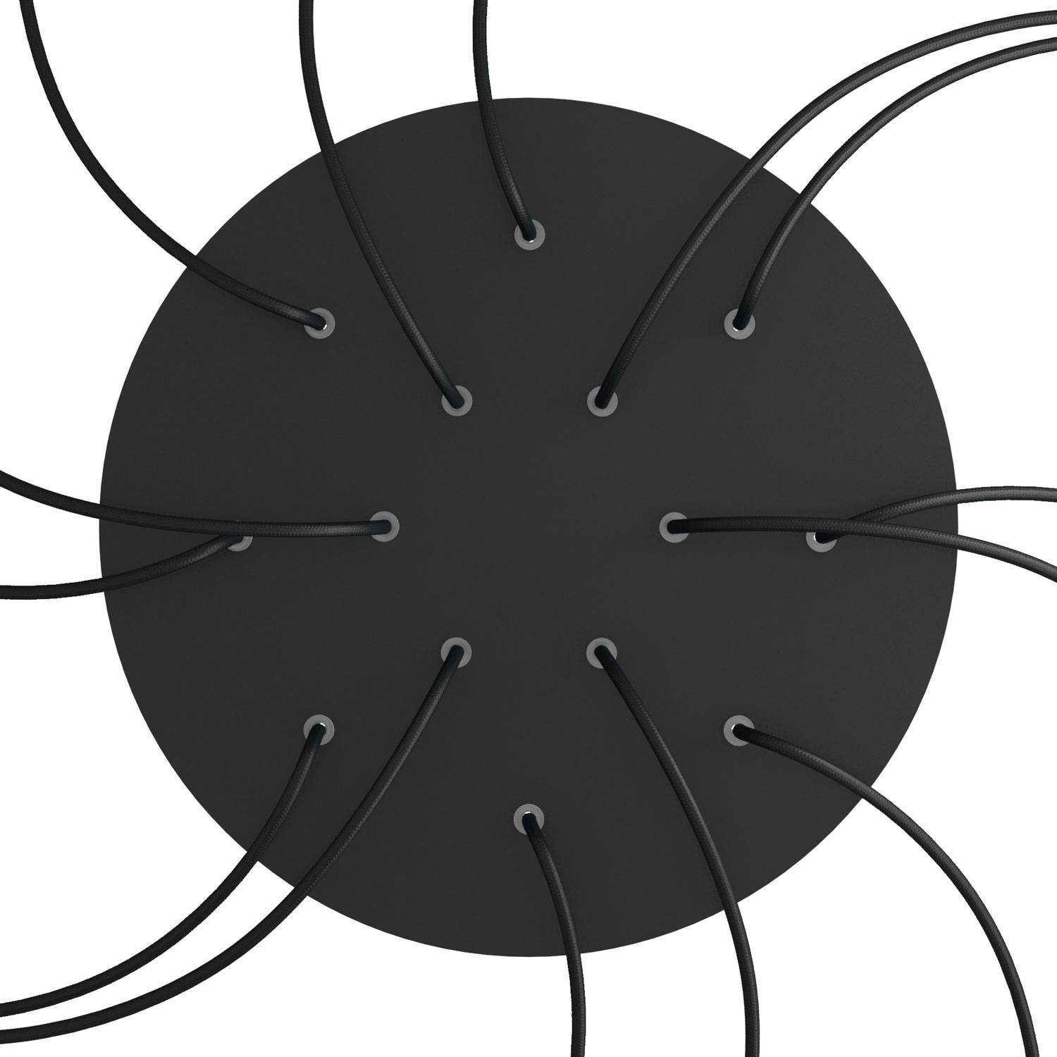 Rundes XXL 14-Loch und 4 Seitenlöchern Lampenbaldachin Kit, Rose-One-Abdeckung, 400 mm Durchmesser