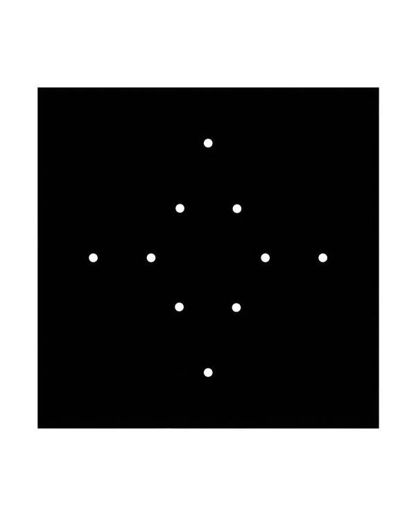 Velika kvadratna dekoracija za stropnu rozetu - Rose-One sistem s 10 rupa i 4 bočne rupe