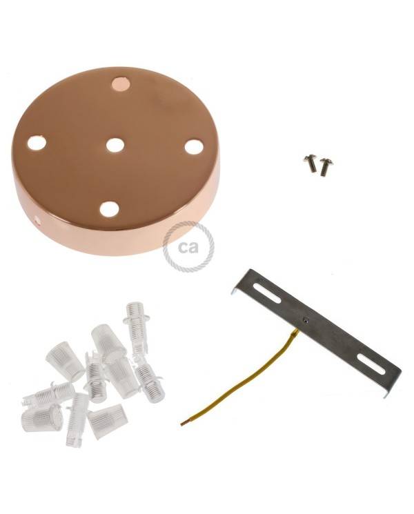 Zylindrischer 5-Loch-Lampenbaldachin Kit aus Metall