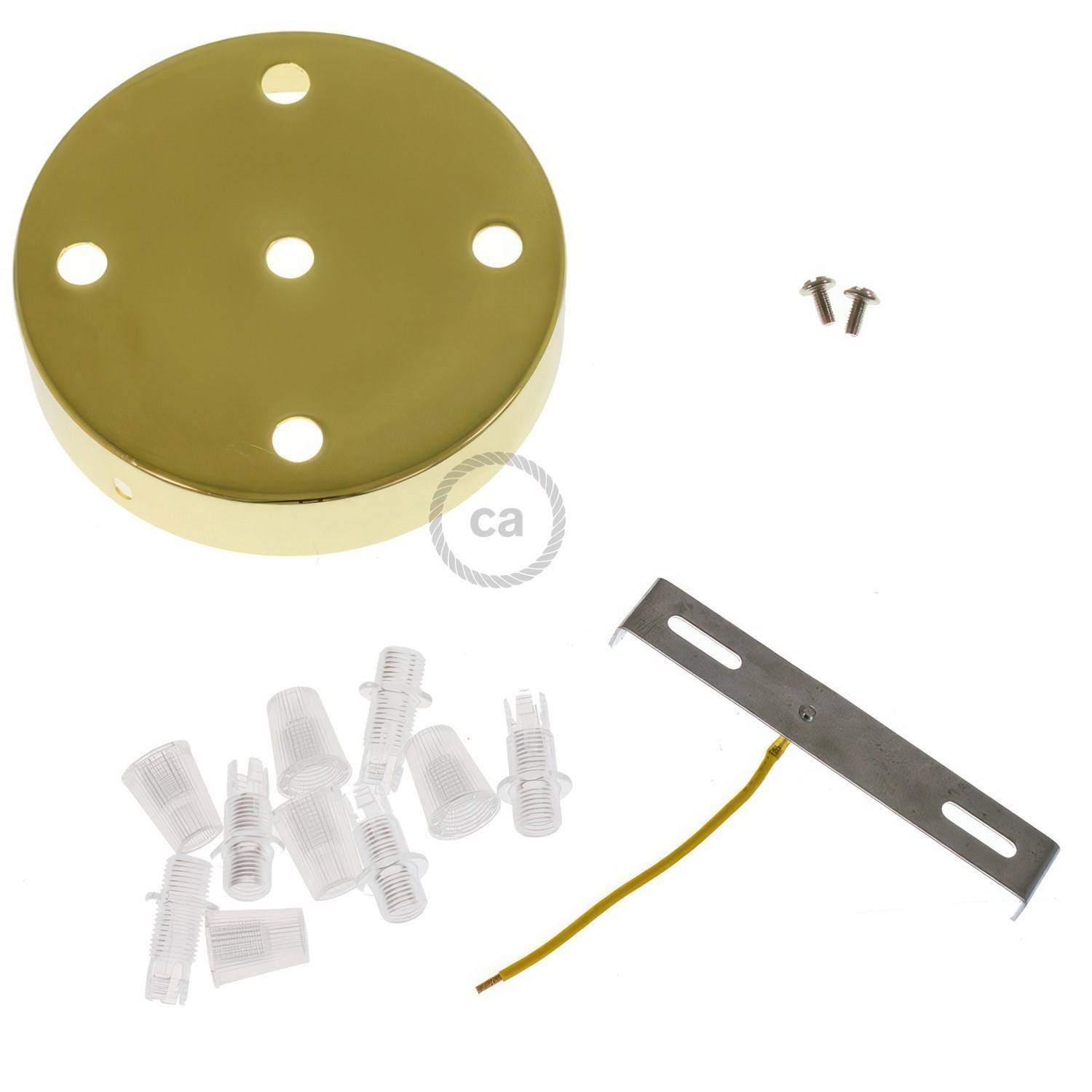 Zylindrischer 5-Loch-Lampenbaldachin Kit aus Metall