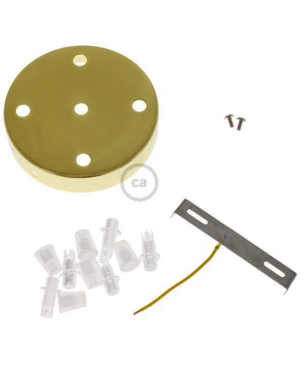 Zylindrischer 5-Loch-Lampenbaldachin Kit aus Metall