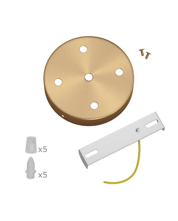 Kitul de rozetă de tavan cu 5 găuri metalic cilindric