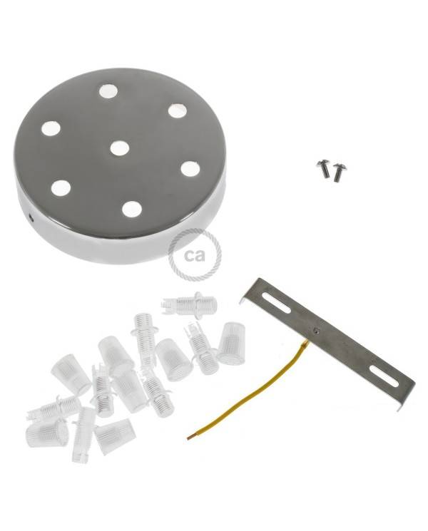 Kit cylindrisk takkopp i metall med 7 hål