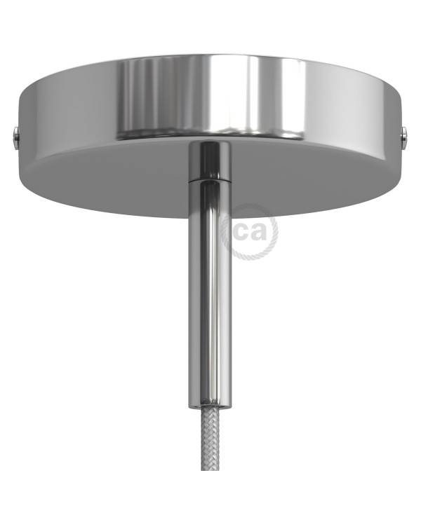 Zylindrischer Lampenbaldachin Kit aus Metall mit 7 cm Kabelklemme
