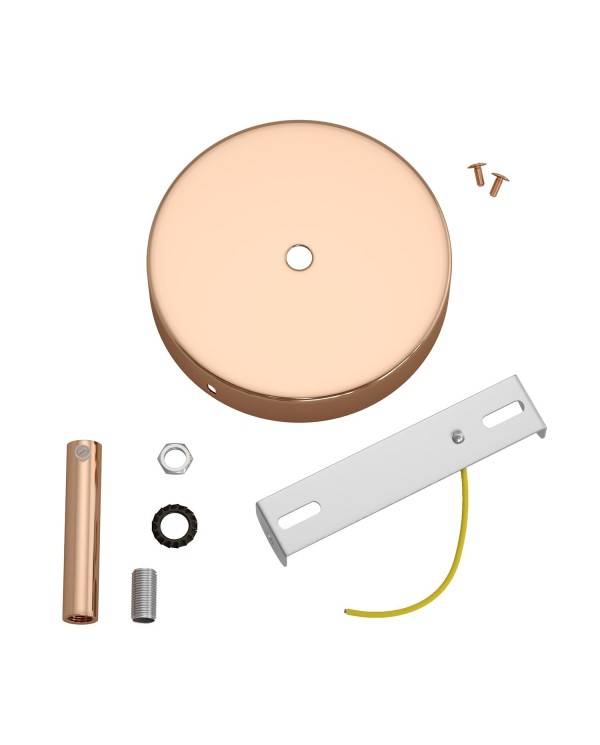 Zylindrischer Lampenbaldachin Kit aus Metall mit 7 cm Kabelklemme